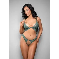 Aerin Lace Bra and Panty Set with Removable Chain