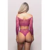 Scalloped Lace Long Sleeve Lingerie Set