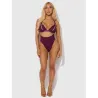 Shimmer Mesh Backless Teddy and Bralette Set with Rhinestone O-Ring Details