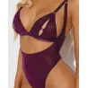 Shimmer Mesh Backless Teddy and Bralette Set with Rhinestone O-Ring Details