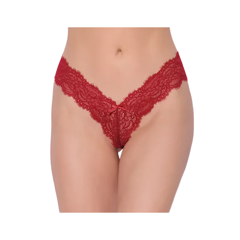 Sheer Lace V-Thong | LunaVixen