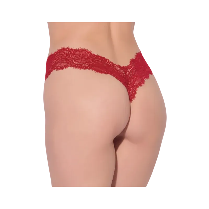 Sheer Lace V-Thong | LunaVixen