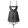 Nova Blacklight Lace Babydoll with G-String Set