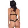 Nadia Lace and Mesh Crotchless Teddy
