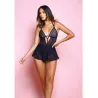 Dark in Love Teddy with Nylon-Spandex Construction