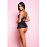 Dark in Love Teddy with Nylon-Spandex Construction