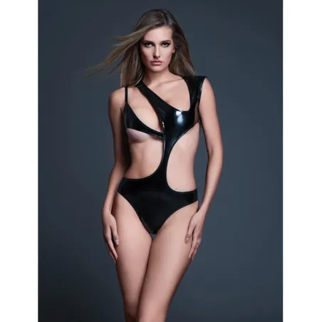 Allure Risque Lover Latex Look Vinyl Peek-A-Boo Teddy