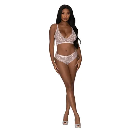 Floral Lace Cami and Short Set with Strappy Back