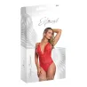 Lace and Mesh Teddy with Snap Crotch