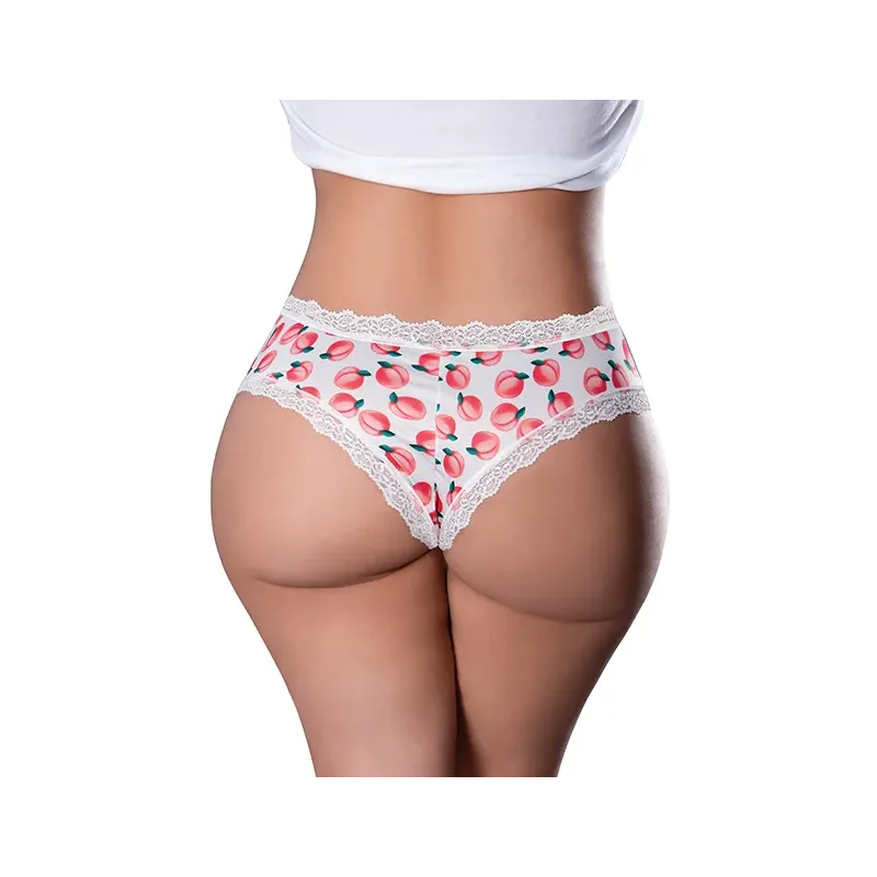 Sweet Treats Crotchless Boy Short with Peach Lube
