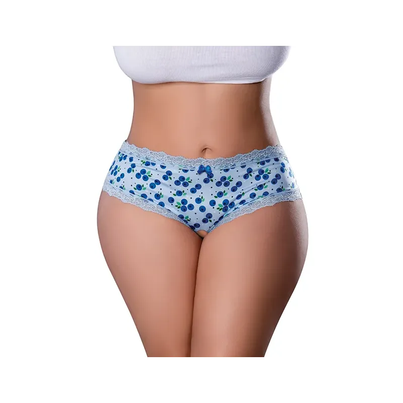 Sweet Treats Crotchless Boy Short with Blueberry Lube