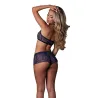 Butterfly Blacklight Reactive Halter Top and Short Set