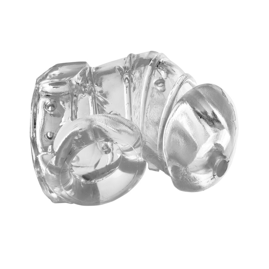 Master Series Detained 2.0 Restrictive Chastity Cage w/Nubs - Clear