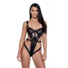 Balconette Underwire Teddy with Gold Stud and Chain Details