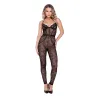 Chantilly Lace Catsuit with Satin Trim and Underwire