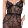 Chantilly Lace Catsuit with Satin Trim and Underwire