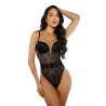 Chantilly Lace and Satin Teddy with Underwire