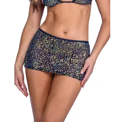 Sequin Fishnet Mini Skirt