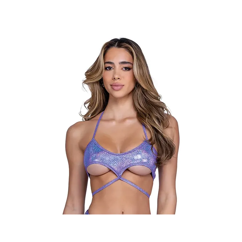 Shimmer Top with Underboob Cutout