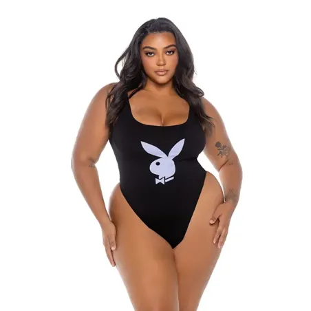 Scoop Neck Bunny Logo Teddy with Thong Back