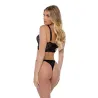 Bunny Charm Flocked Mesh Bralette and Thong Set