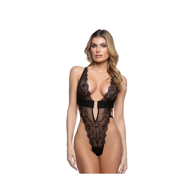 Fever Dream Chantilly Eyelash Lace and Stretch Satin Teddy