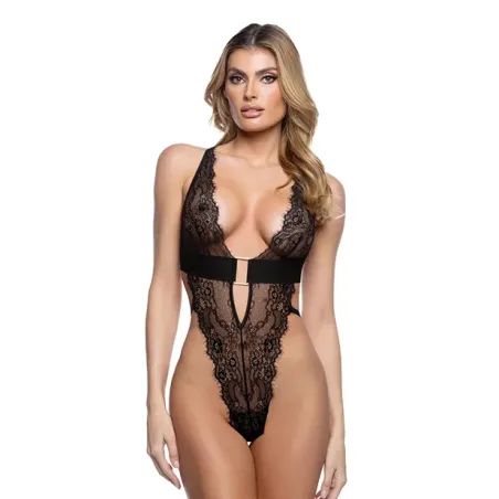 Fever Dream Chantilly Eyelash Lace and Stretch Satin Teddy