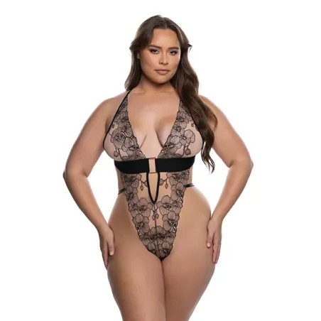 Orchid Blossom Embroidered Illusion Teddy