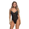 Wild Thing Underwire Teddy with Leopard Flocked Mesh