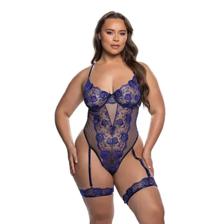 Garden of Eden Metallic Embroidery Garter Teddy