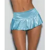 Blue Crystal Light Dancewear Wide Band Pleated Skirt