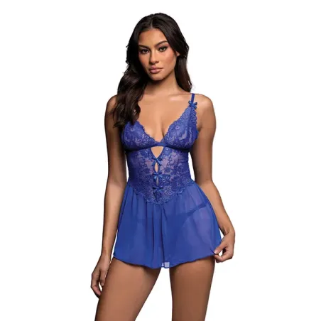 Enchanted Dream Lace and Mesh Babydoll with Thong