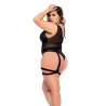 Shadow Stripe Bodysuit with Removable Harness