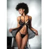 Mesh and Lace Two-in-One Teddy with Detachable Skirt