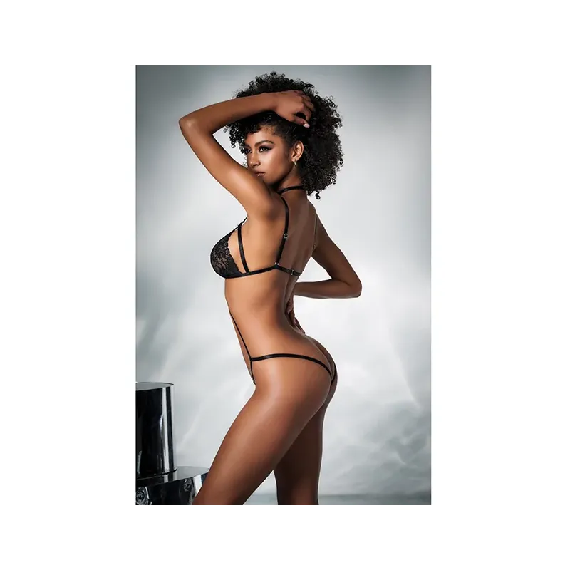 Mesh and Lace Two-in-One Teddy with Detachable Skirt