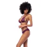 Polka Dot Mesh Underwire Top and Open Back Panty Set