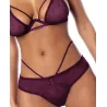 Polka Dot Mesh Underwire Top and Open Back Panty Set