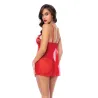 Sequin Floral Babydoll with G-String