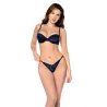 Floral Velvet Mesh Underwire Top, G-String and Garter Belt Set