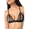 Peek-A-Boo Lace Bra and G-String Set with Eye Mask and Cuffs