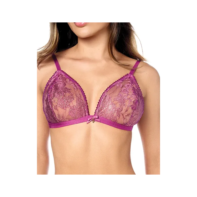 Sheer Lace Triangle Top and Panty Set