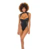 Josephine High Leg Teddy with Fishnet Collared Harness