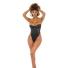 Josephine High Leg Teddy with Fishnet Collared Harness