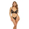 Severine Peek-A-Boo Cup Bra and Open Back Panty Set