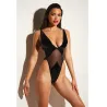 Soft Cup High Leg Vinyl and Mesh Teddy