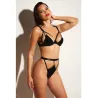 Vinyl Bra and Panty Set with D-Ring and Metal Clasp