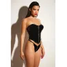 Vinyl Bustier with Front Zipper and Panty Set