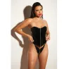 Vinyl Bustier with Front Zipper and Panty Set