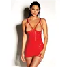 Open Shelf Cup Vinyl and Mesh Babydoll with Cage Back