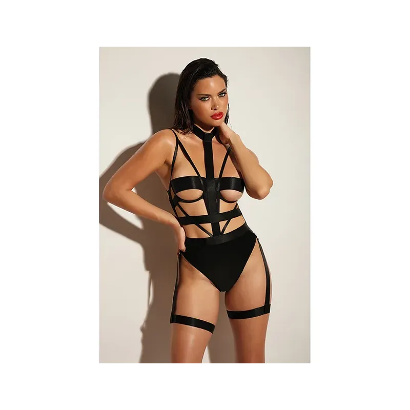 Vinyl Peek-A-Boo Teddy with Choker